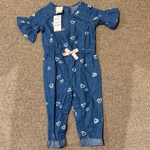 NWT First Impressions Blue Heart Bodysuit